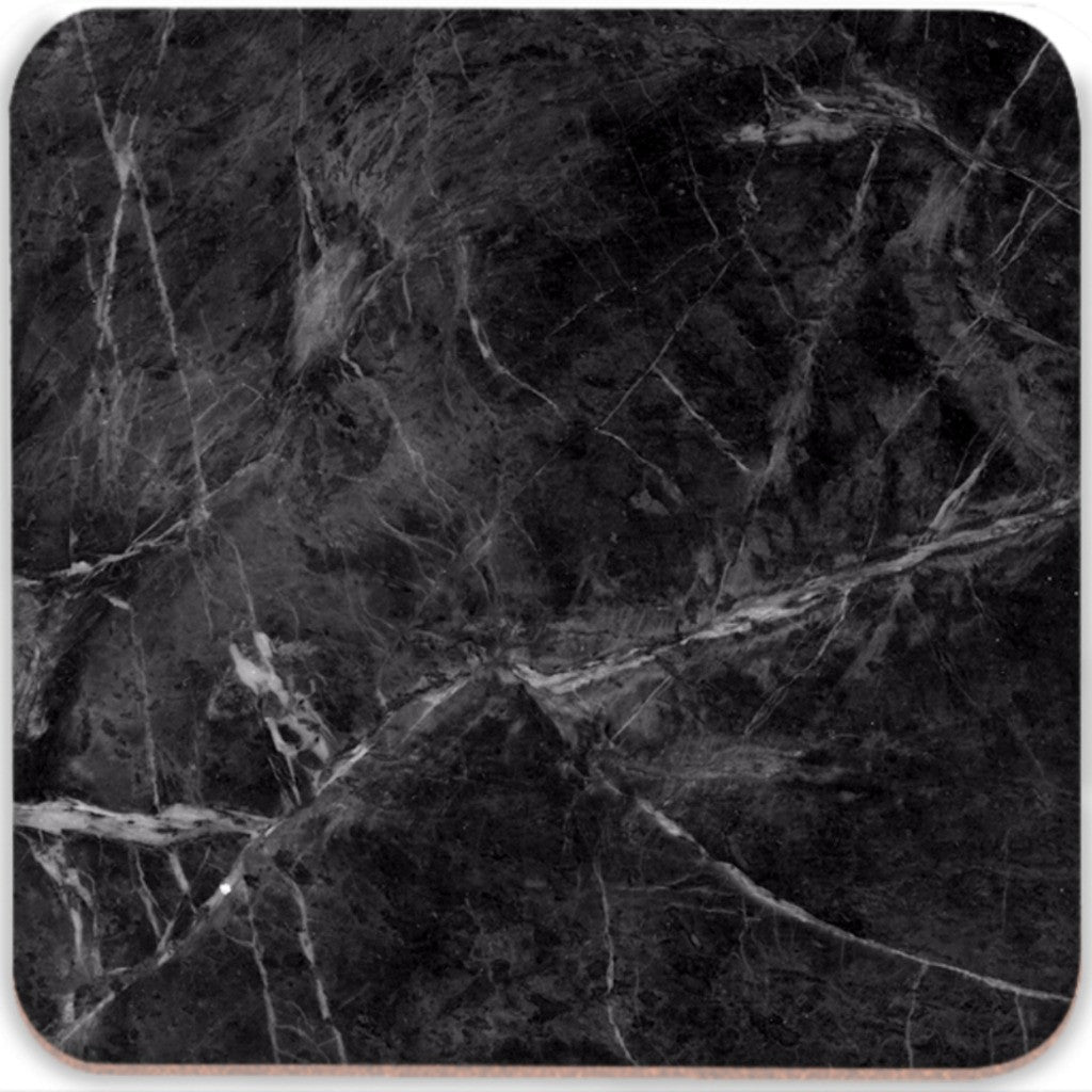 Black Marble Coaster Set