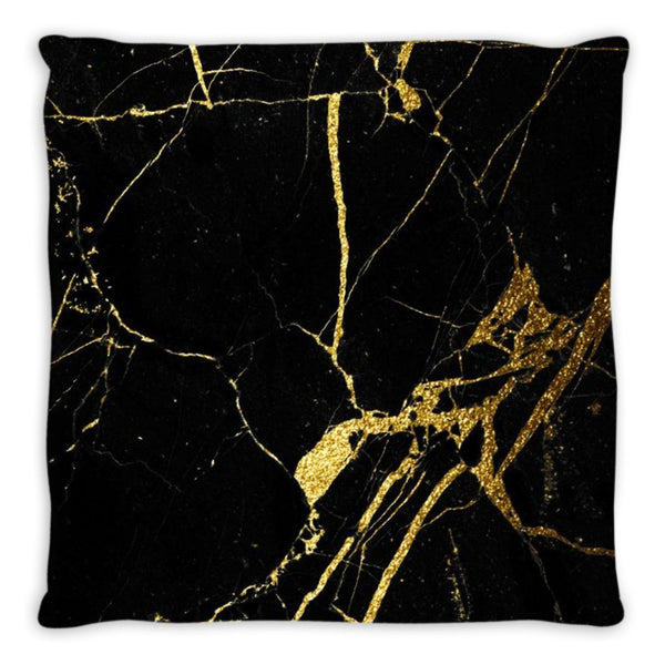 Black Marble Throw Pillows