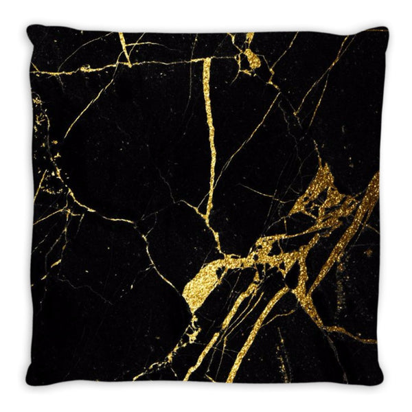 Black Marble Throw Pillows