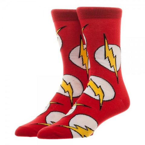 DC Comics Flash Large All over Print Crew Socks